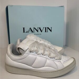 Authentic Lanvin Curb XL Sneakers “White” Puff Sz 40/7
